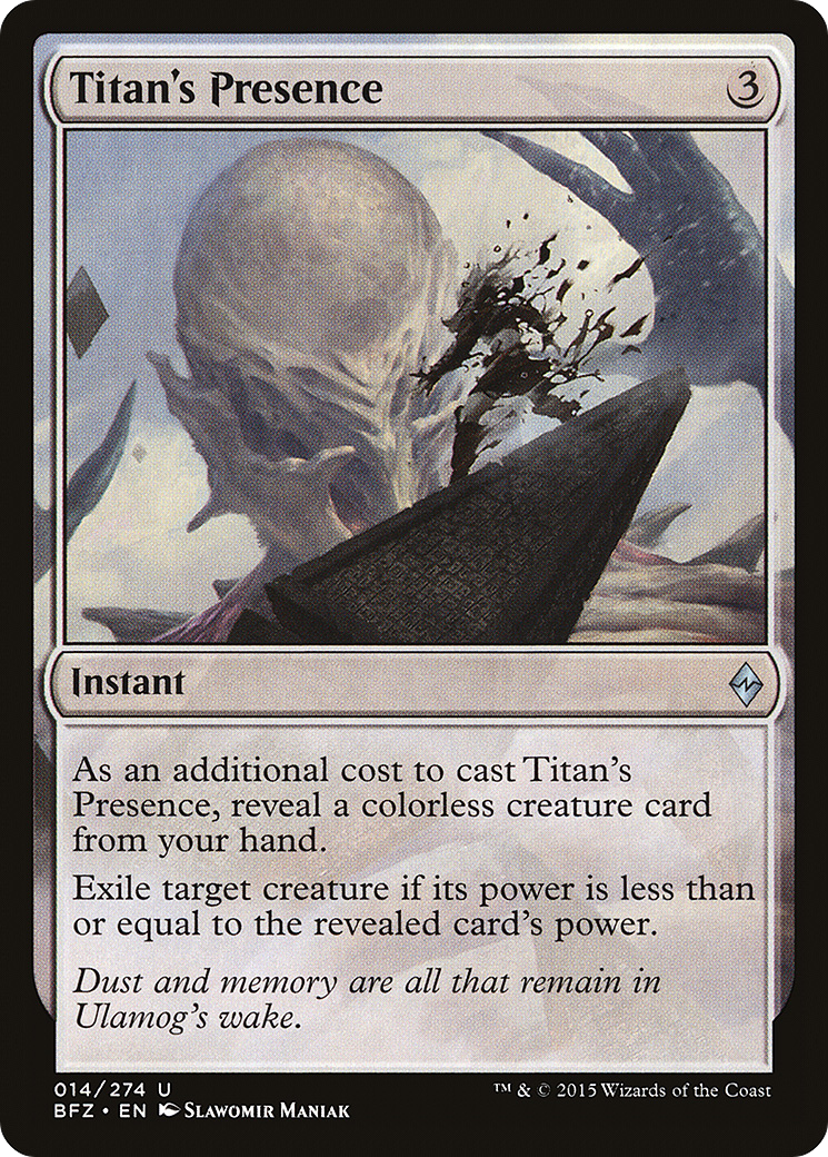 Titan's Presence (BFZ-014) - Battle for Zendikar