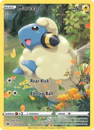 Mareep GG34/GG70 - Holofoil Crown Zenith Galarian Gallery - Ultra Rare