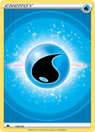 Water Energy (Texture Full Art) 154/159 - Holofoil Crown Zenith - Ultra Rare