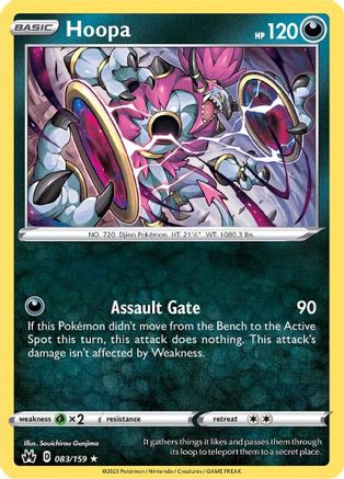Hoopa 083/159 - Reverse Holofoil Crown Zenith - Holo Rare