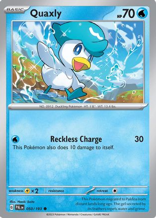 Quaxly 050/193  - Reverse Holofoil SV02 Paldea Evolved - Common