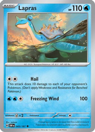 Lapras 045/197 SV03 Obsidian Flames - Uncommon