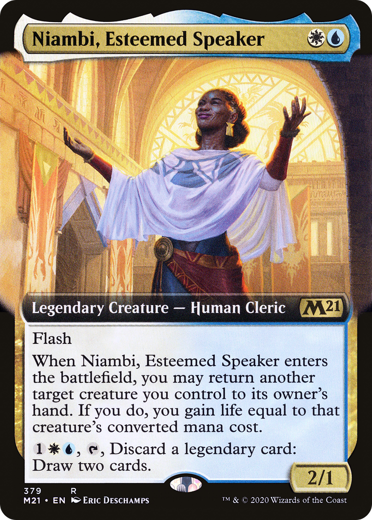 Niambi, Esteemed Speaker (Extended Art) (M21-379) - Core Set 2021: (Extended Art)