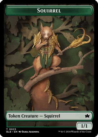 Squirrel // Darkstar Augur Double-Sided Token (BLB-23 // 11) - Bloomburrow Foil