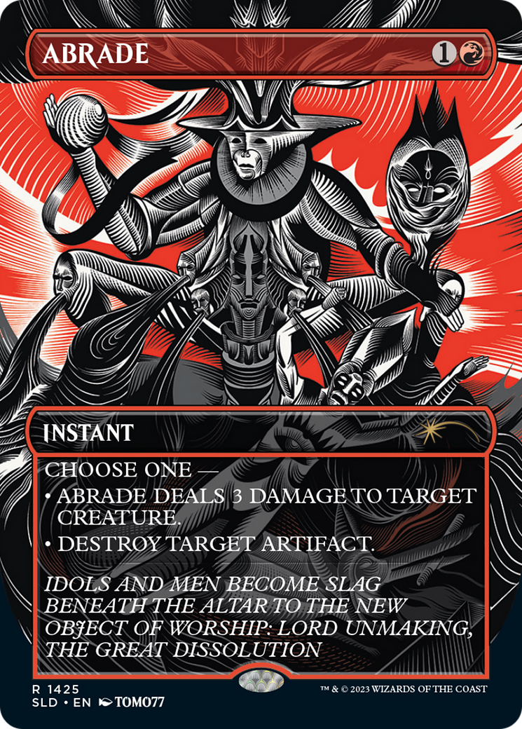 Abrade (SLD-1425) - Secret Lair Drop: (Full Art) (Borderless)