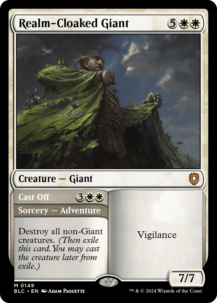 Realm-Cloaked Giant // Cast Off (BLC-149) - Bloomburrow Commander