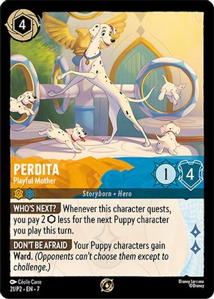 Perdita - Playful Mother (21) - Disney Lorcana Promo Cards Cold Foil