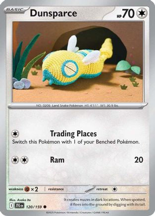 Dunsparce 120/159  - Reverse Holofoil SV09 Journey Together - Common