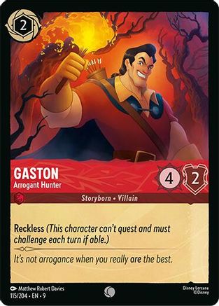 Gaston - Arrogant Hunter (115/204) - Fabled Cold Foil