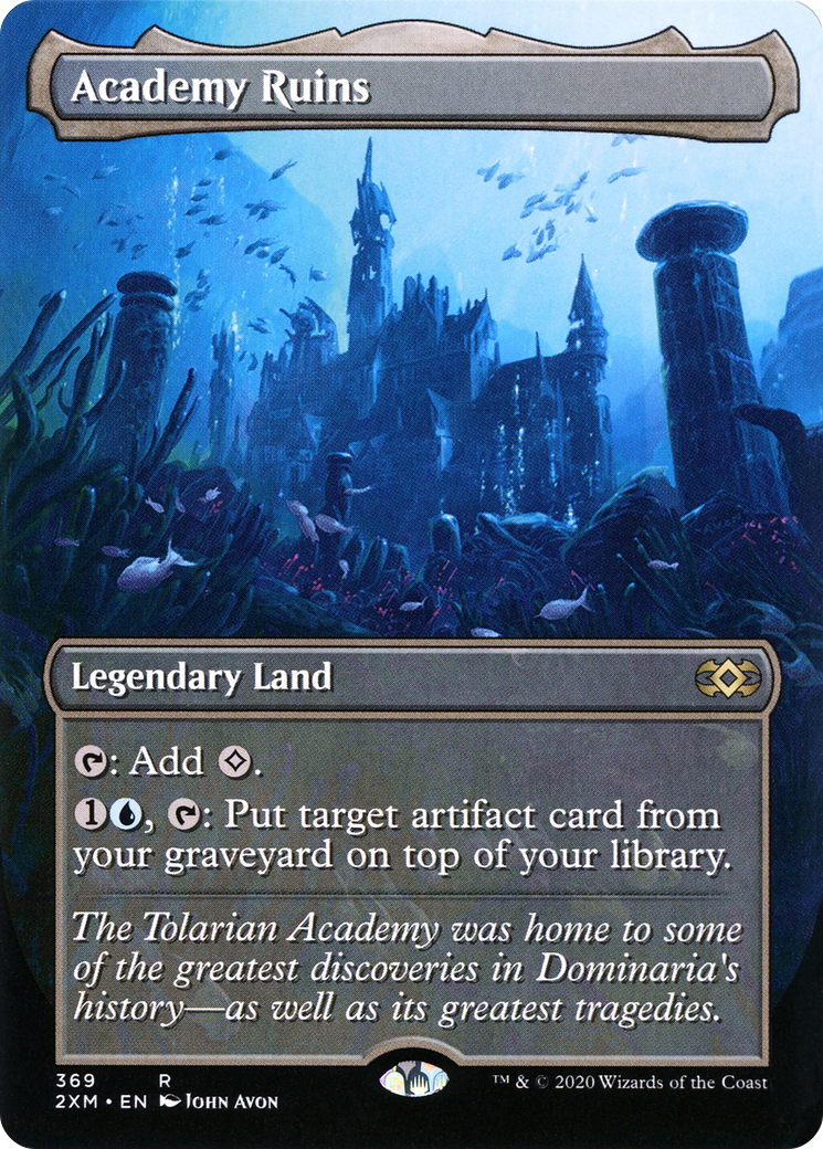 Academy Ruins (Borderless) (2XM-369) - Double Masters (Borderless) Foil