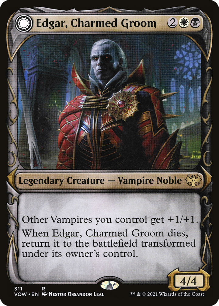 Edgar, Charmed Groom (Showcase) (VOW-311) - Innistrad: Crimson Vow: (Showcase, Double Faced Transform)