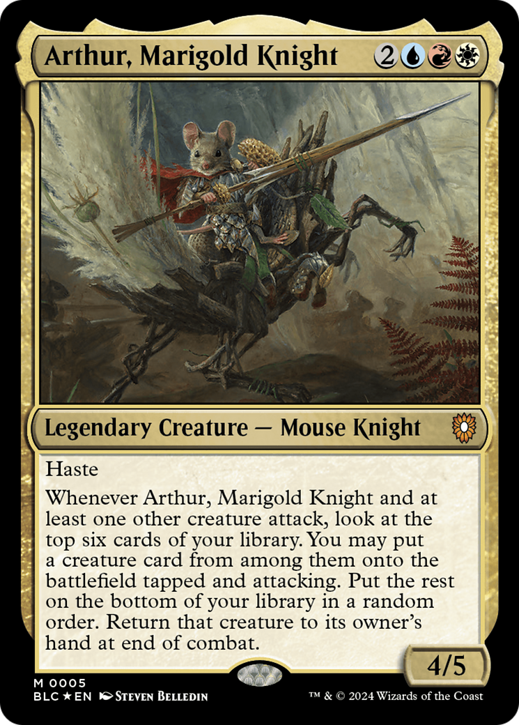 Arthur, Marigold Knight (BLC-005) - Bloomburrow Commander Foil