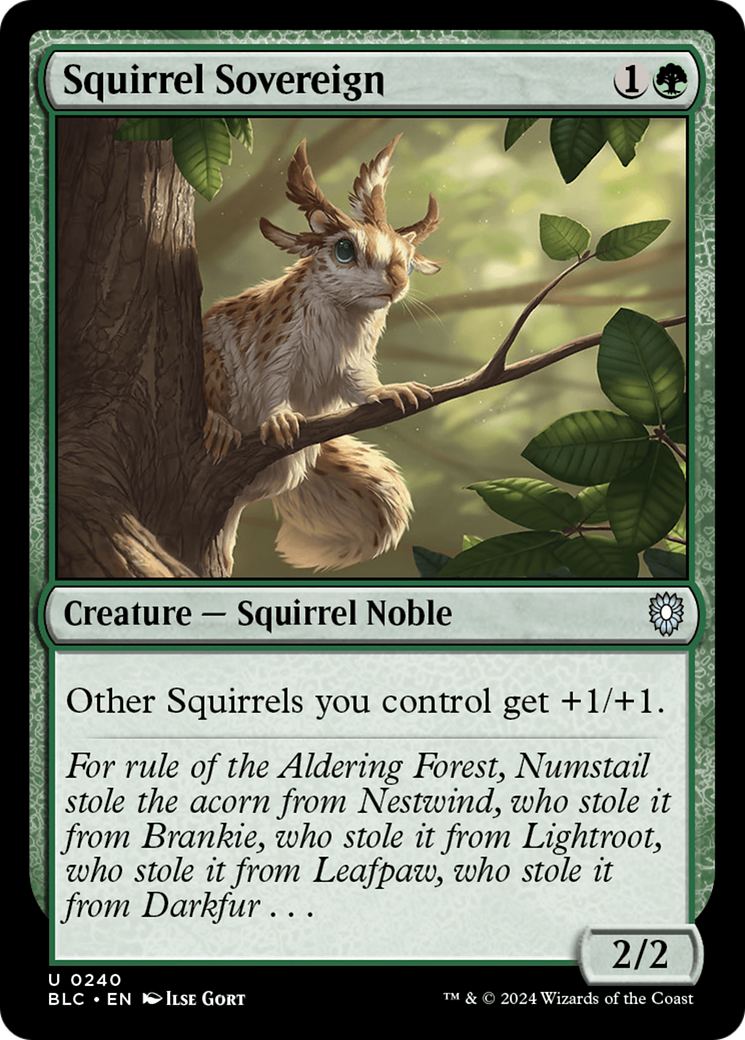 Squirrel Sovereign (BLC-240) - Bloomburrow Commander