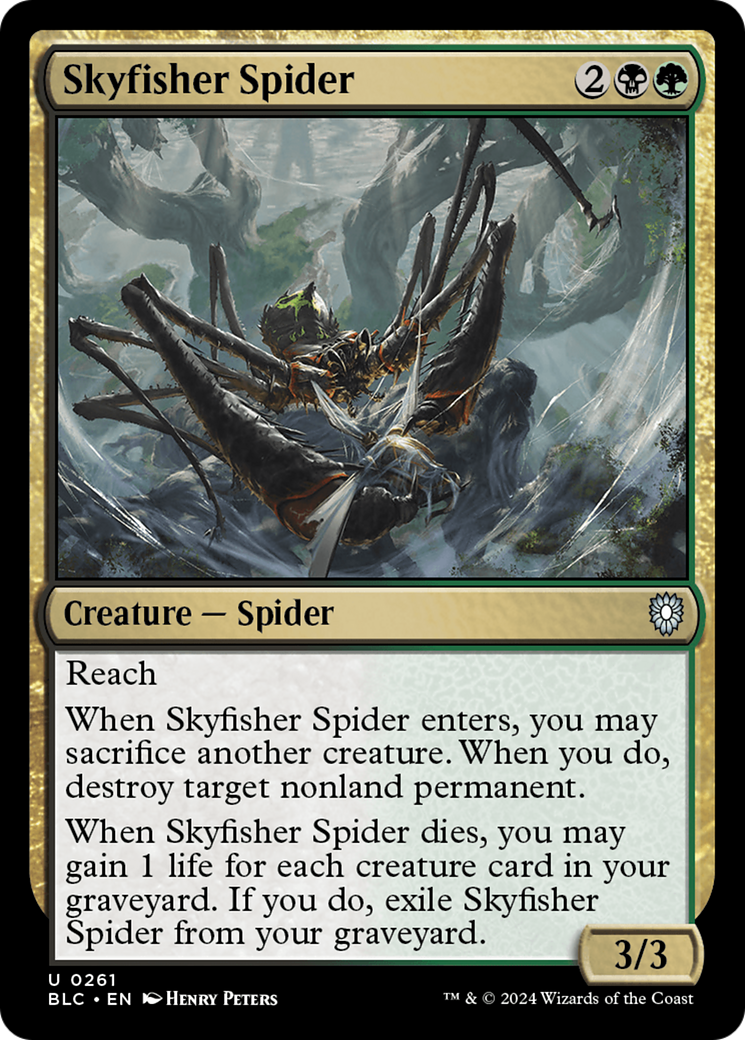 Skyfisher Spider (BLC-261) - Bloomburrow Commander