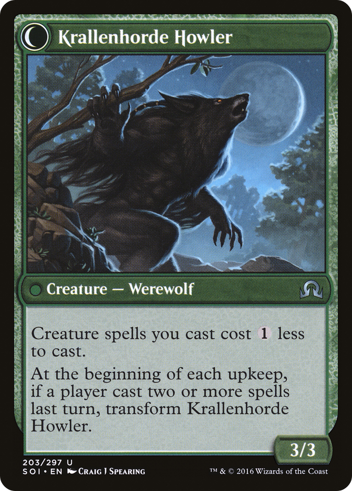 Duskwatch Recruiter // Krallenhorde Howler (SOI-203) - Shadows over Innistrad: (Double Faced Transform) Foil