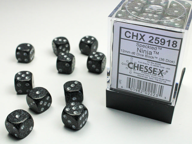 Chessex 12mm D6 Block (36 Dice) Speckled