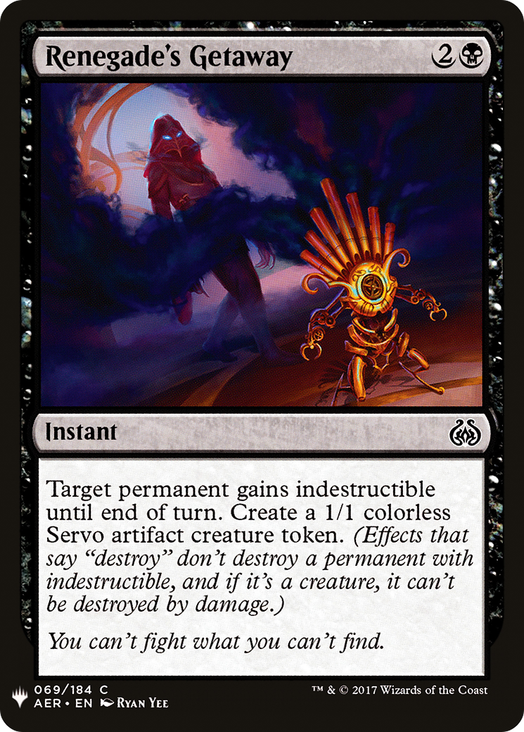 Renegade's Getaway (LIST-069) - The List