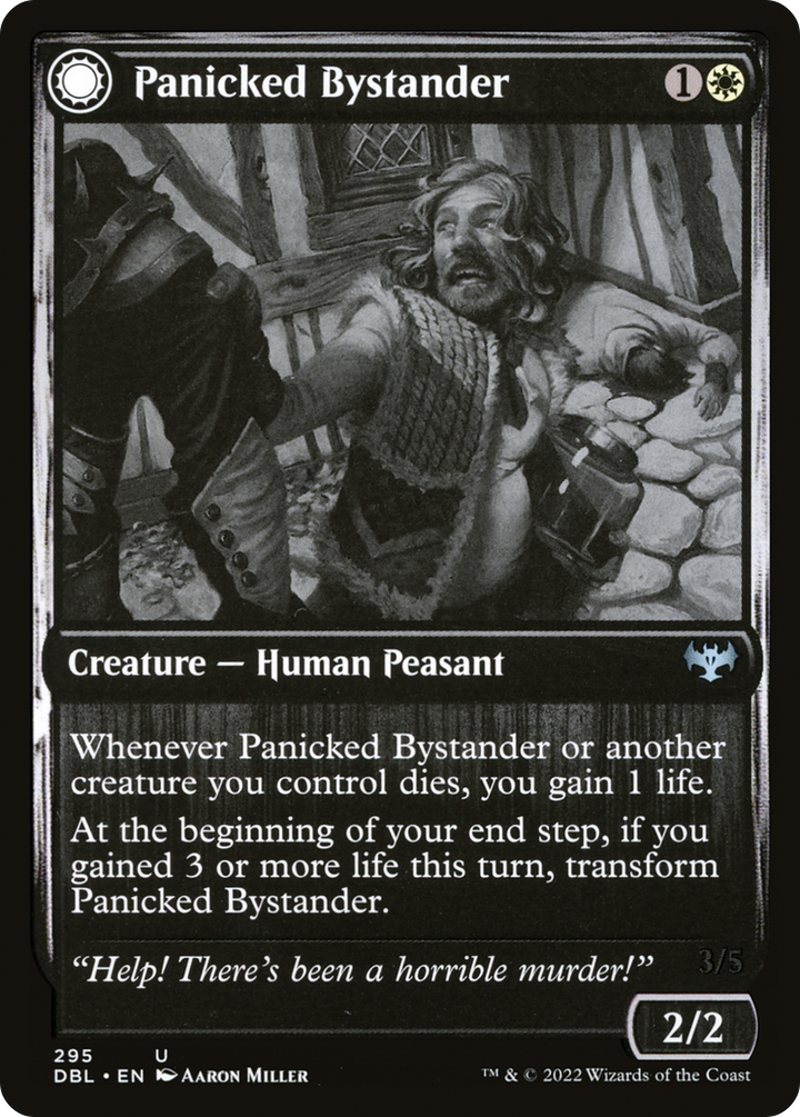 Panicked Bystander (DBL-295) - Innistrad: Double Feature: (Double Faced Transform)