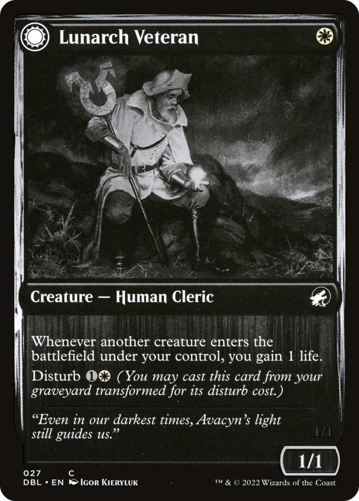 Lunarch Veteran (DBL-027) - Innistrad: Double Feature: (Double Faced Transform)