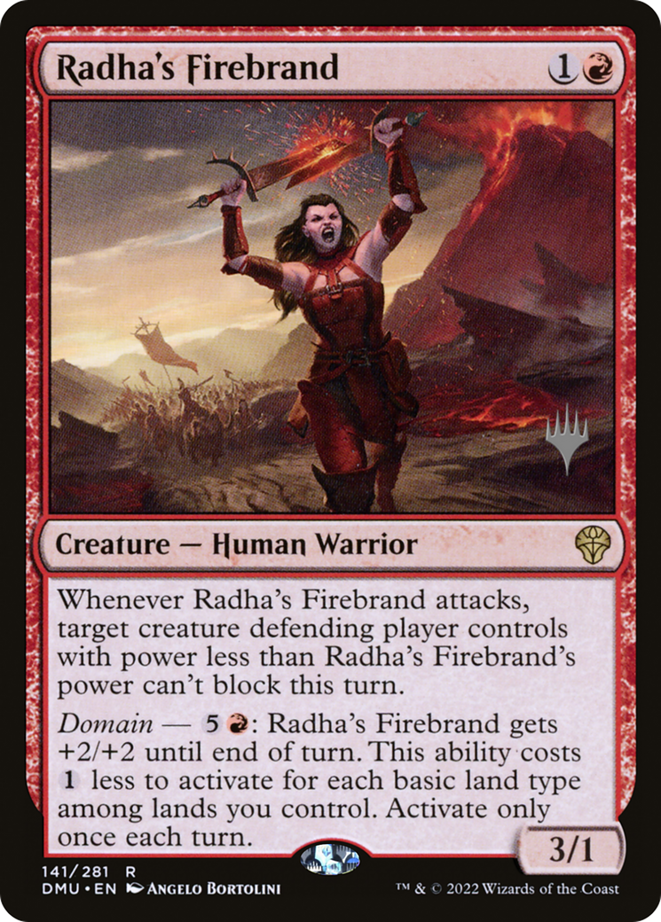 Radha's Firebrand (PPDMU-141P) - Dominaria United Promos Foil
