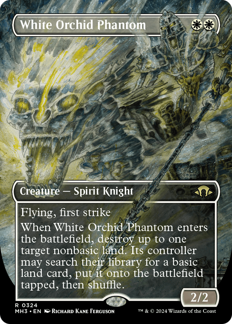 White Orchid Phantom (Borderless) (MH3-324) - Modern Horizons 3 (Borderless)