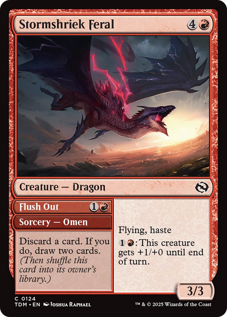 Stormshriek Feral // Flush Out (TDM-124) - Tarkir: Dragonstorm