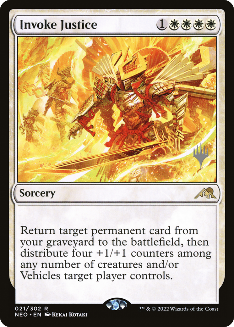 Invoke Justice (PPNEO-21P) - Kamigawa: Neon Dynasty Promos