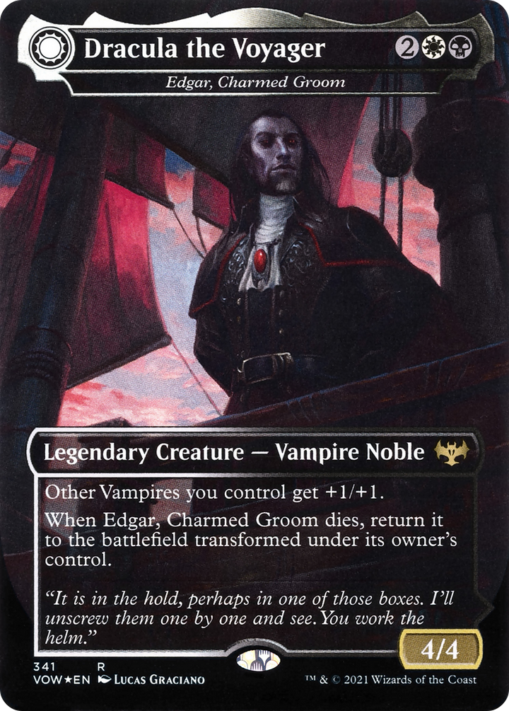 Dracula the Voyager - Edgar, Charmed Groom (VOW-341) - Innistrad: Crimson Vow: (Double Faced Transform) (Borderless)