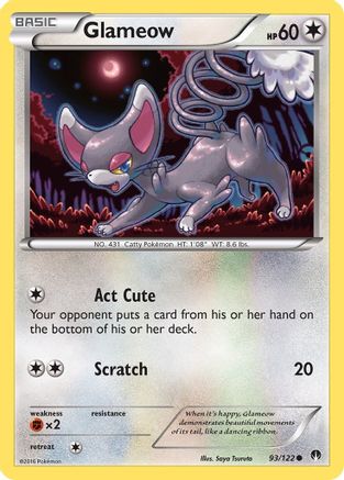 Glameow 093/122  XY  BREAKpoint - Common