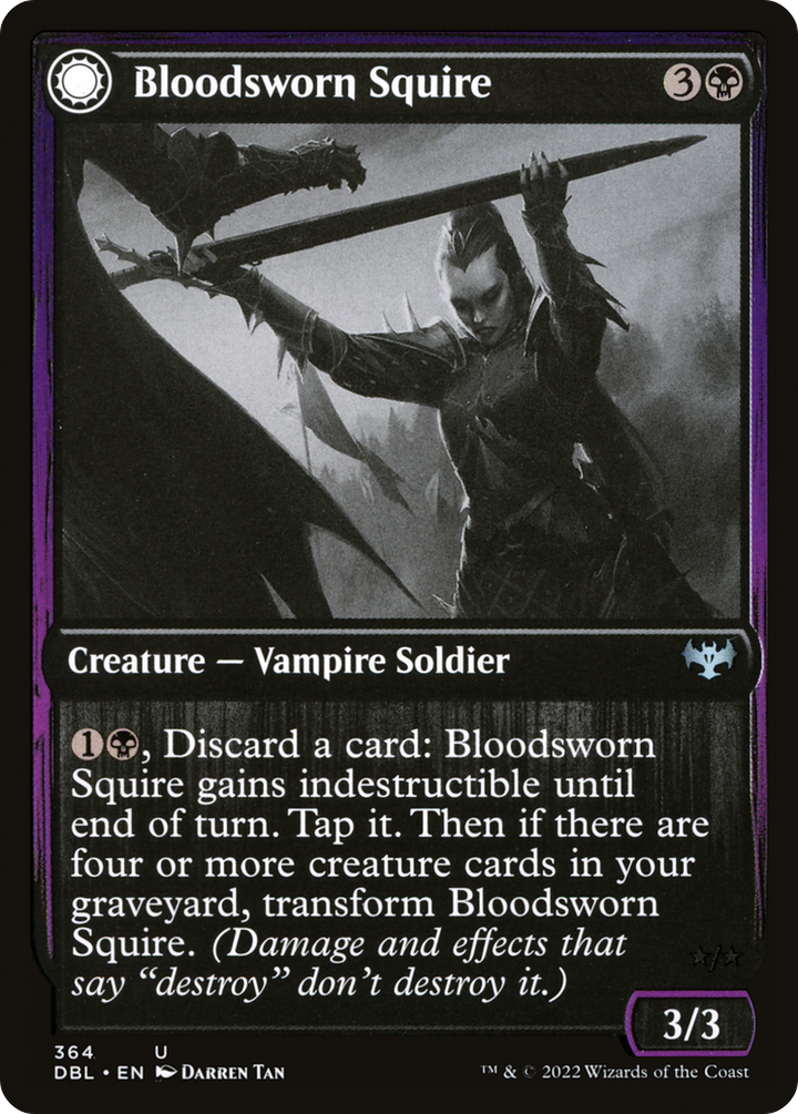 Bloodsworn Squire (DBL-364) - Innistrad: Double Feature: (Double Faced Transform)