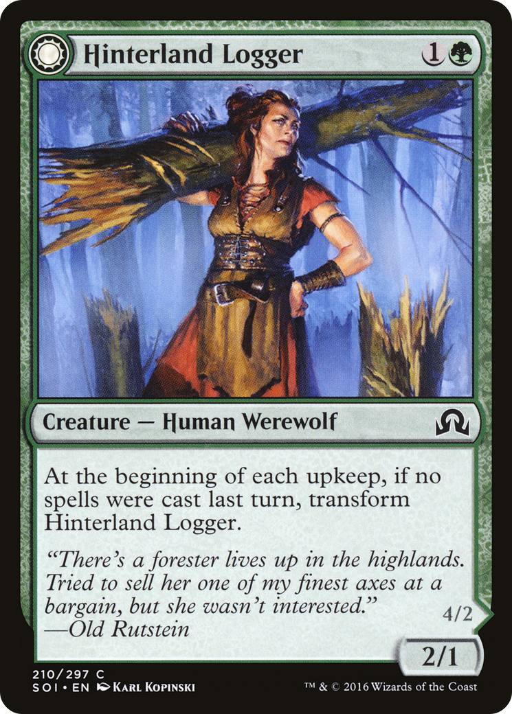 Hinterland Logger (SOI-210) - Shadows over Innistrad: (Double Faced Transform) Foil