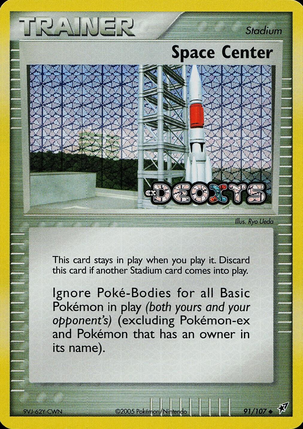 Space Center (Reverse Holo) Deoxys 91/107 PSA 8