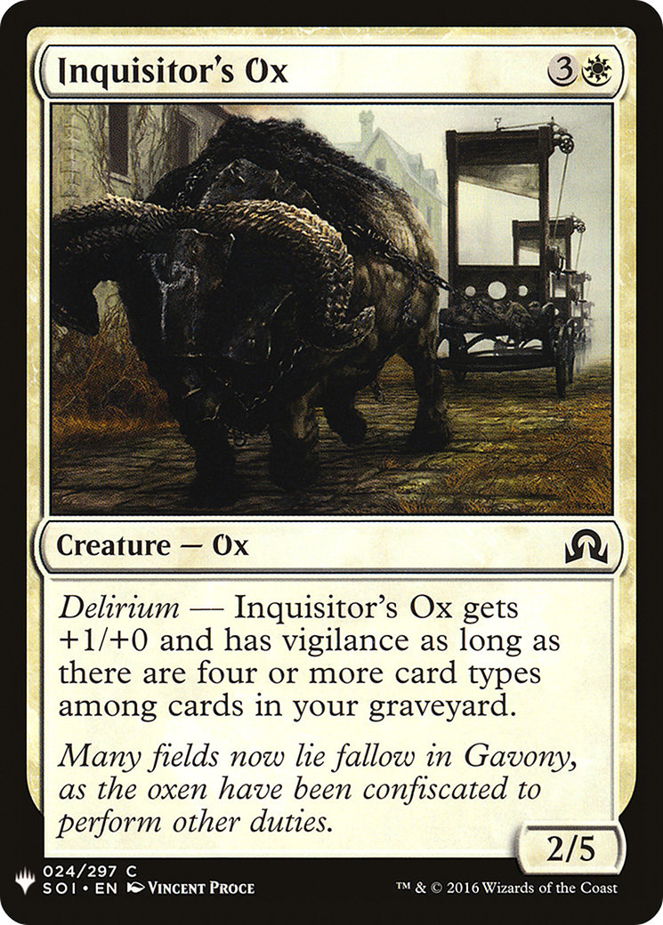 Inquisitor's Ox (LIST-024) - The List