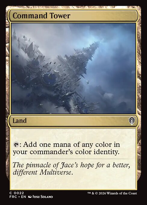 Command Tower (SLD-1697★) - Secret Lair Drop (Borderless) Foil — official product image (scryfall)