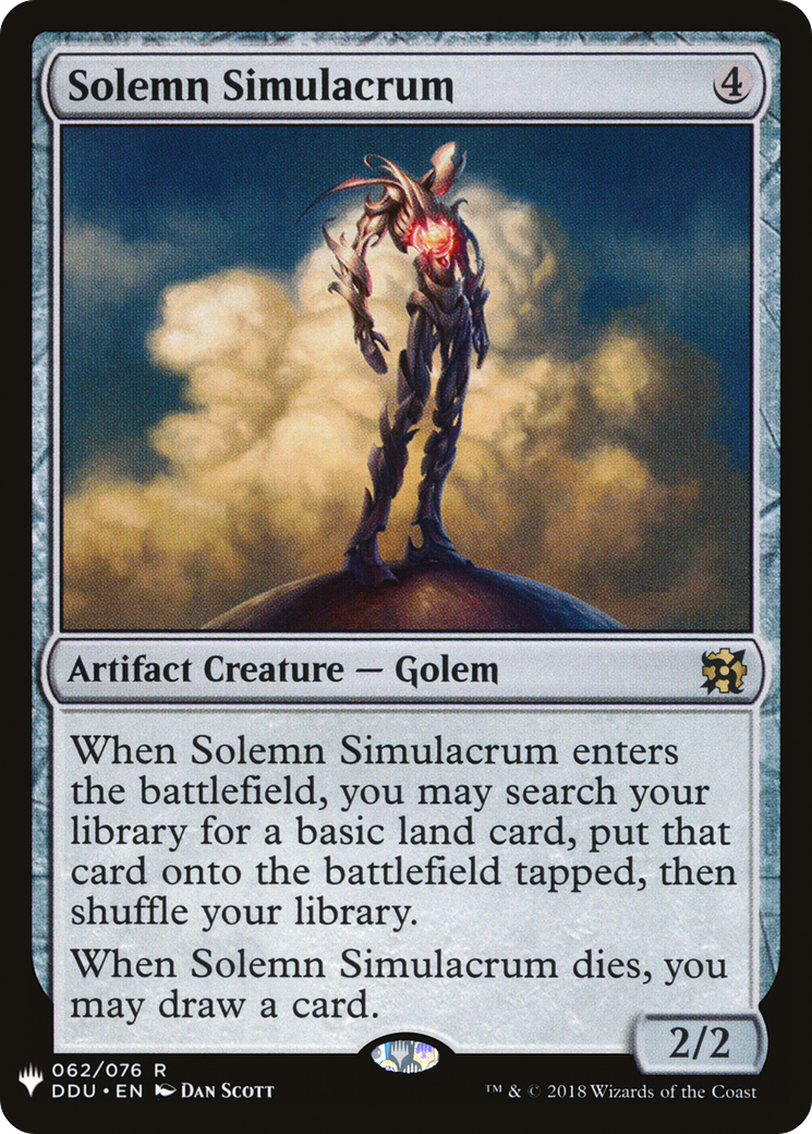 Solemn Simulacrum (LIST-062) - The List