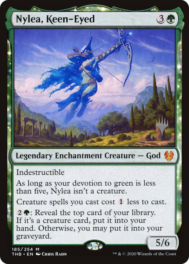Nylea, Keen-Eyed (PPTHB-185P) - Theros Beyond Death Promos: (enchantment)