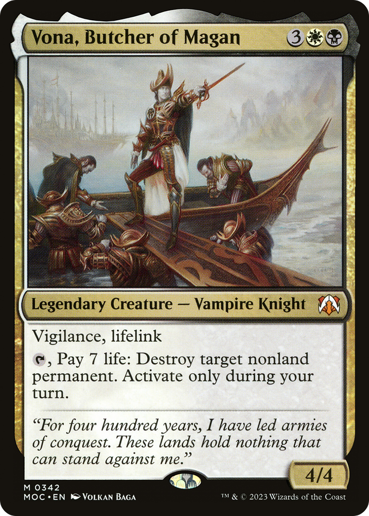 Vona, Butcher of Magan (MOC-342) - March of the Machine Commander