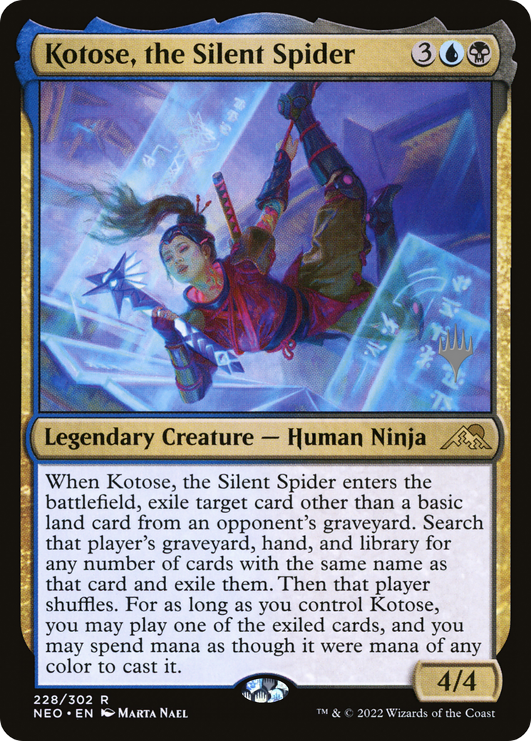 Kotose, the Silent Spider (PPNEO-228P) - Kamigawa: Neon Dynasty Promos Foil
