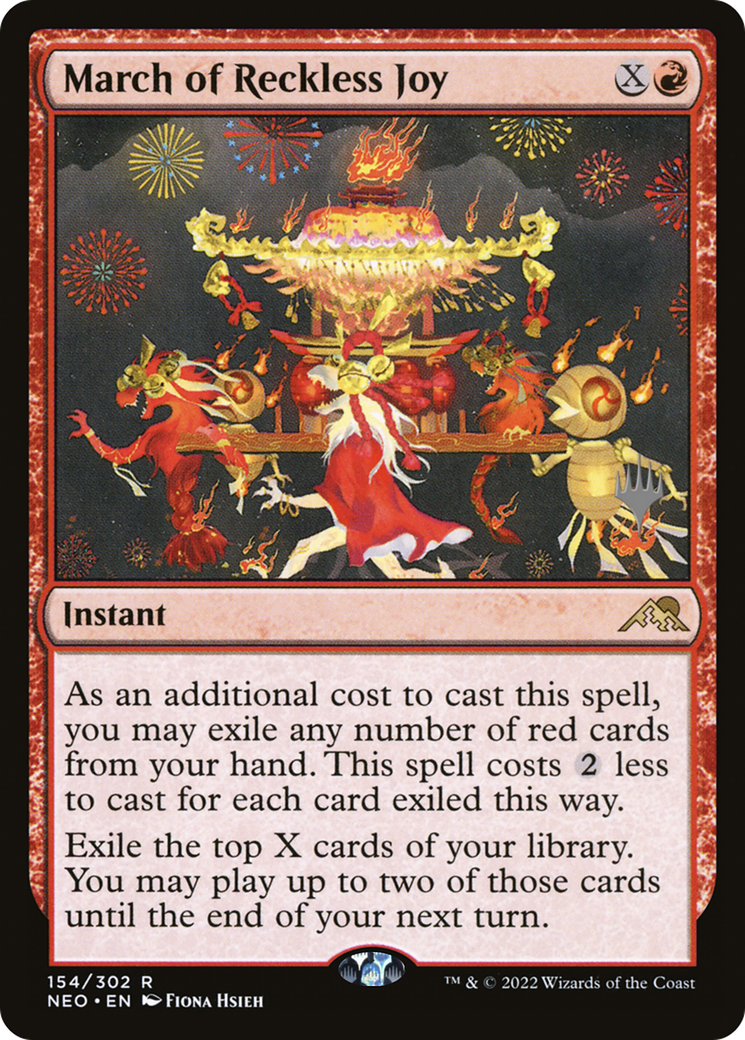 March of Reckless Joy (PPNEO-154P) - Kamigawa: Neon Dynasty Promos