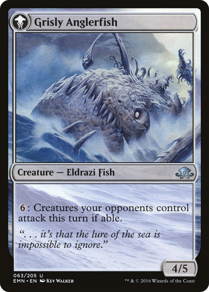 Grizzled Angler // Grisly Anglerfish (EMN-063) - Eldritch Moon: (mooneldrazidfc) Foil