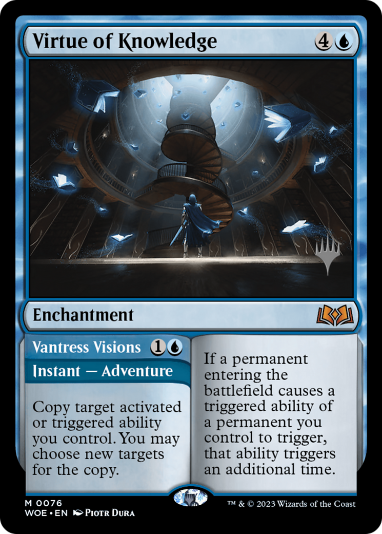 Virtue of Knowledge (PPWOE-76P) - Wilds of Eldraine Promos