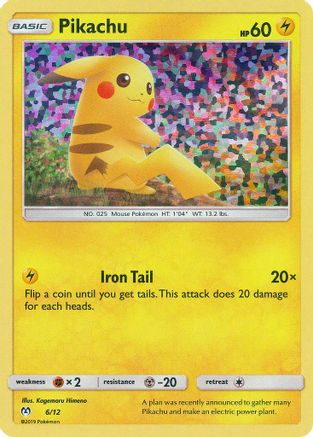 Pikachu - 6/12/012  - Holofoil McDonalds Promos 2019 - Promo