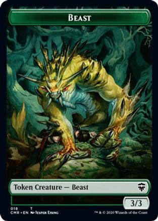 Beast (018) // Beast (019) Double-Sided Token (CMR-18 // 19) - Commander Legends