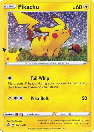 Pikachu SWSH039  - Holofoil Miscellaneous Cards & Products - Promo (General Mills)