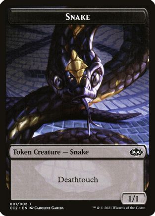 Snake // Zombie Double-Sided Token (CC2-) - Commander Collection: Black