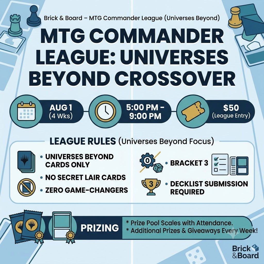 Brick & Board – MTG Commander League (Universes Beyond)