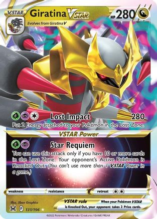 Giratina VSTAR 131/196  - Holofoil SWSH11 Lost Origin - Ultra Rare