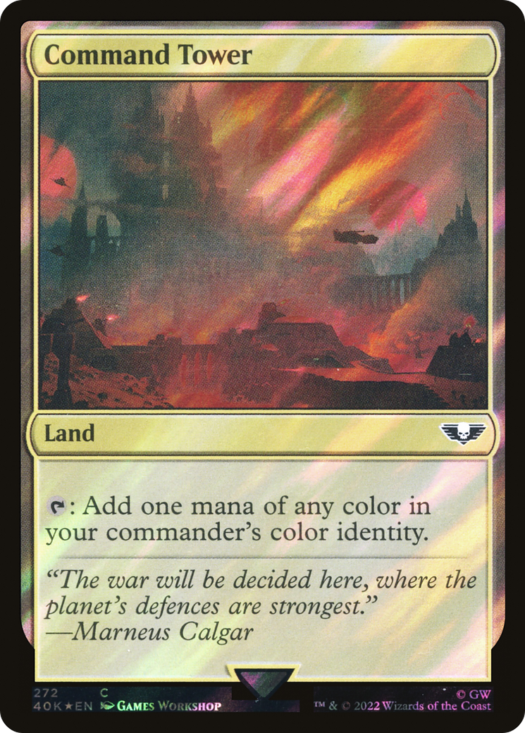 Command Tower (272) (Surge Foil) (40K-272★) - Warhammer 40,000 Commander Foil