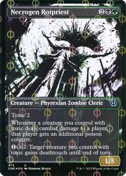 Necrogen Rotpriest (ONE-473) - Phyrexia: All Will Be One Foil — official product image (scryfall)