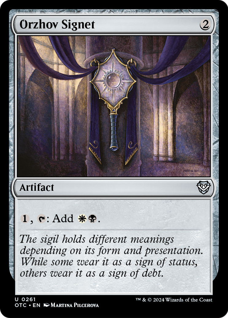 Orzhov Signet (OTC-261) - Outlaws of Thunder Junction Commander